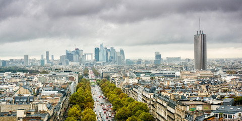 Panoramique de la défense ville de Paris