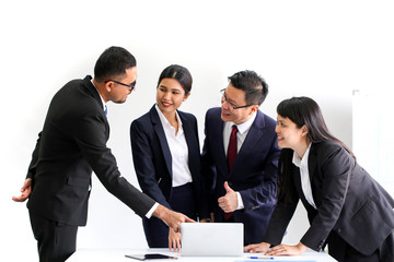 Fototapeta premium Business People Meeting Communication Discussion Working Office ,Meeting Corporate Success Brainstorming Teamwork Concept.