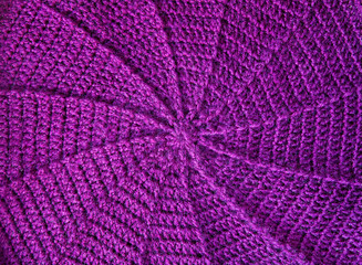 home spiral double crochet in circle cap background