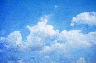 Artistic soft cloud and sky with grunge texture