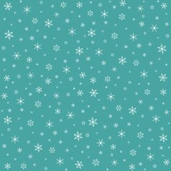 Christmas pattern with snowflakes. Vector illustration