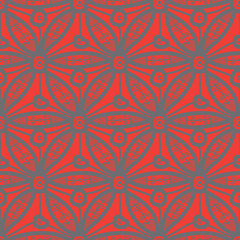 Seamless pattern design with hexagonal lace motif