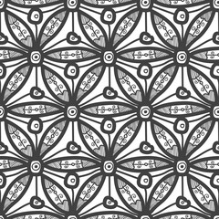 Seamless pattern design with hexagonal lace motif