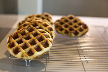 rustic traditional round waffle