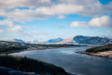 Fototapeta na wymiar Icy surroundings in Scotland