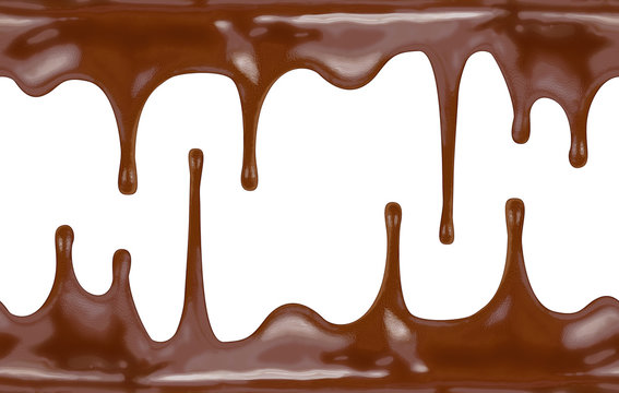 Leaking chocolate seamless pattern