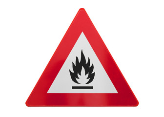 Traffic sign isolated - Fire