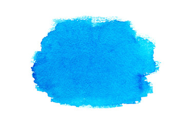 Blue of color strokes on white background with clipping path