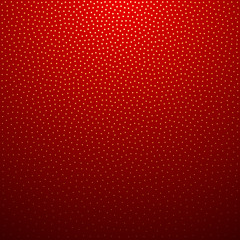 This is a red background with gold dots