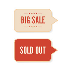 Sale and new tag label. Price banner sticker vector design.