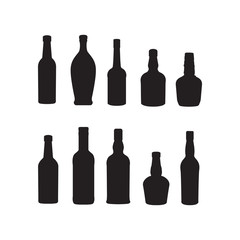 Bottle illustration set