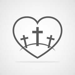 Obraz premium Calvary icon. Vector illustration.
