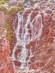 Fototapeta premium waterfall in the tundra. Teriberka. Russia