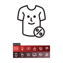 Cloth cyber monday vector icon