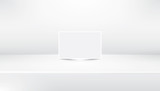 White empty abstract showroom background with white paper