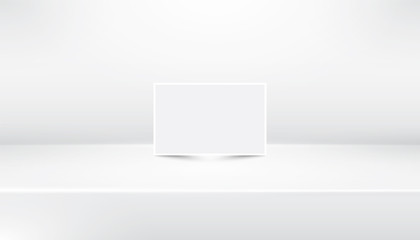 White empty abstract showroom background with white paper