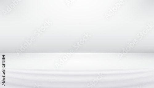 Studio backdrop white gray abstract background with smooth lines,shadows