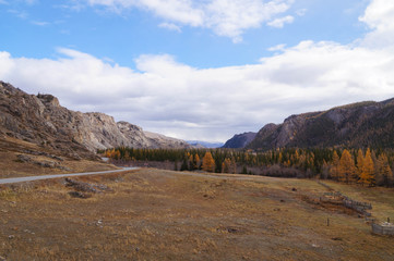 Beautiful view of Altai mountain near Kurai Valley,Altai,Russia.