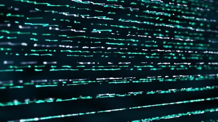 Abstract network connection background animation with moving technology shapes as texture.