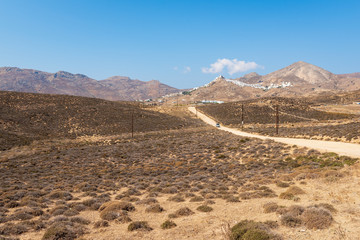 Wild and dry Serifos island with lovely hills and beautiful whitewashed houses. Cyclades, Greece © vivoo