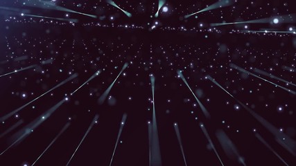 Abstract network connection background animation with moving technology shapes as texture.