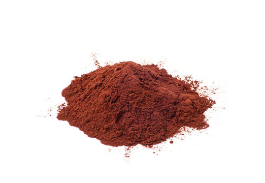 Cacao Powder Isolated On A White Background