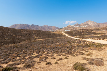 Wild and dry Serifos island with lovely hills and beautiful whitewashed houses. Cyclades, Greece © vivoo