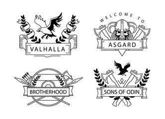 Viking Logos - obrazy, fototapety, plakaty
