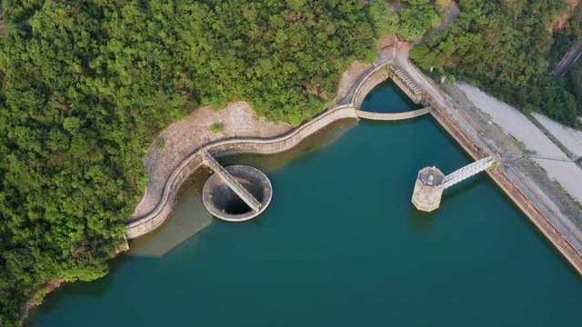 Top view of reservoir