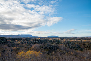 View Point at Dimmuborgir lava field, Myvatn area, Iceland