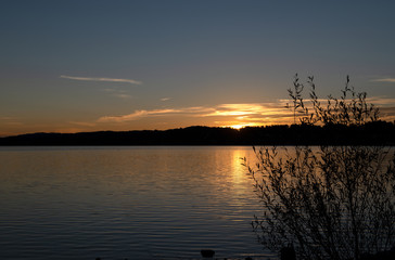 Fototapeta na wymiar Sonnenuntergang Starnberger See