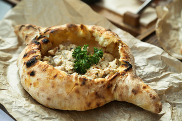 Traditional Georgian chicken pie