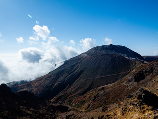 那須朝日岳から見る茶臼岳秋2018