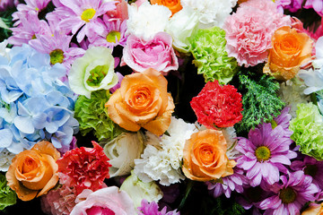 Beautiful flowers background for wedding scene