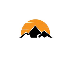 High Mountain icon  Logo Business Template Vector
