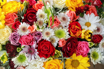 Beautiful bouquet with fresh flowers
