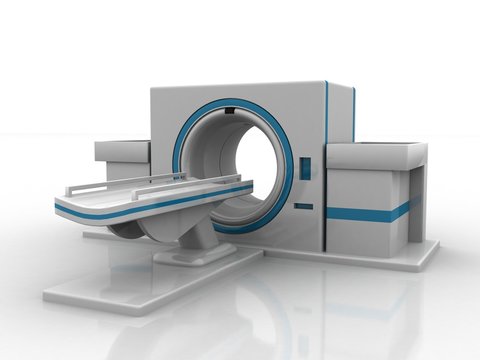 3d illustration CT Scan Machine

