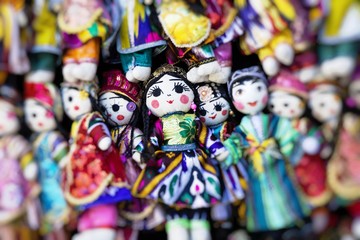 Traditional oriental doll in local bazaar, Uzbekistan