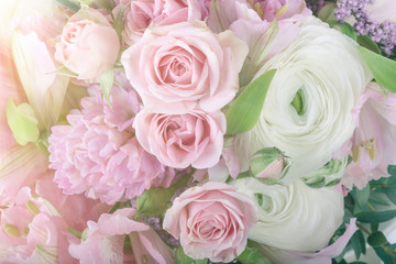 Obraz na płótnie Canvas Amazing flower bouquet arrangement close up