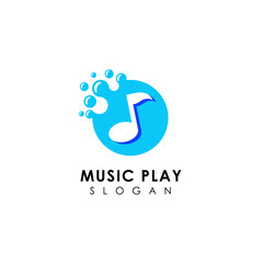 dots music logo design. flat music note symbol design