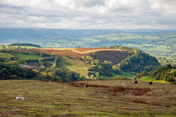 Black mountains of England and Wales in the autumn.