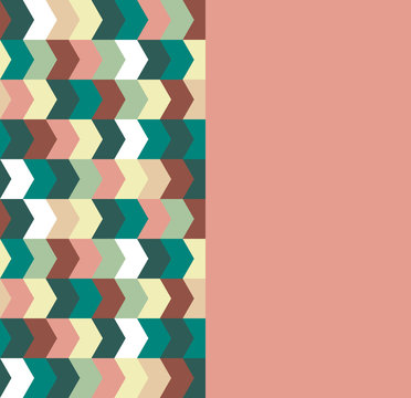 Card with arrow pattern and empty space for your text.