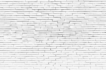 White brick wall as a background or texture