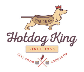 Fototapeta na wymiar Hotdog king