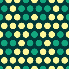 Circles seamless vector pattern. Colored background in different balls and dots