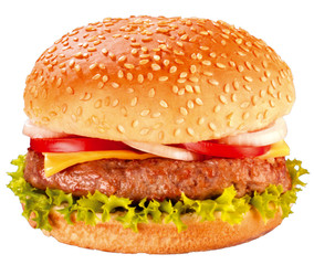 HAMBURGER ON WHITE