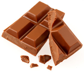 MILK CHOCOLATE ON WHITE