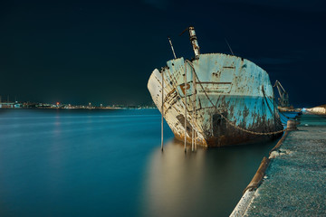rusty shipwreck