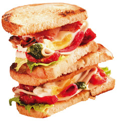 CLUB SANDWICH ON WHITE