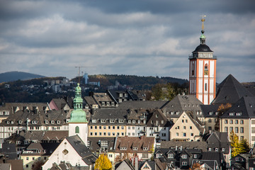 Nikolaikirche mit Krönchen als Wahrzeichen in Siegen